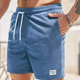 Short estivi da uomo - tessuto traspirante e leggero - cintura elastica con cordino