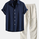 KANE | Completo estivo elegante di camicia e pantaloni in lino