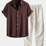 KANE | Completo estivo elegante di camicia e pantaloni in lino
