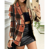 Kisarim | Blazer lungo leggero abbottonato da donna | Autunnale