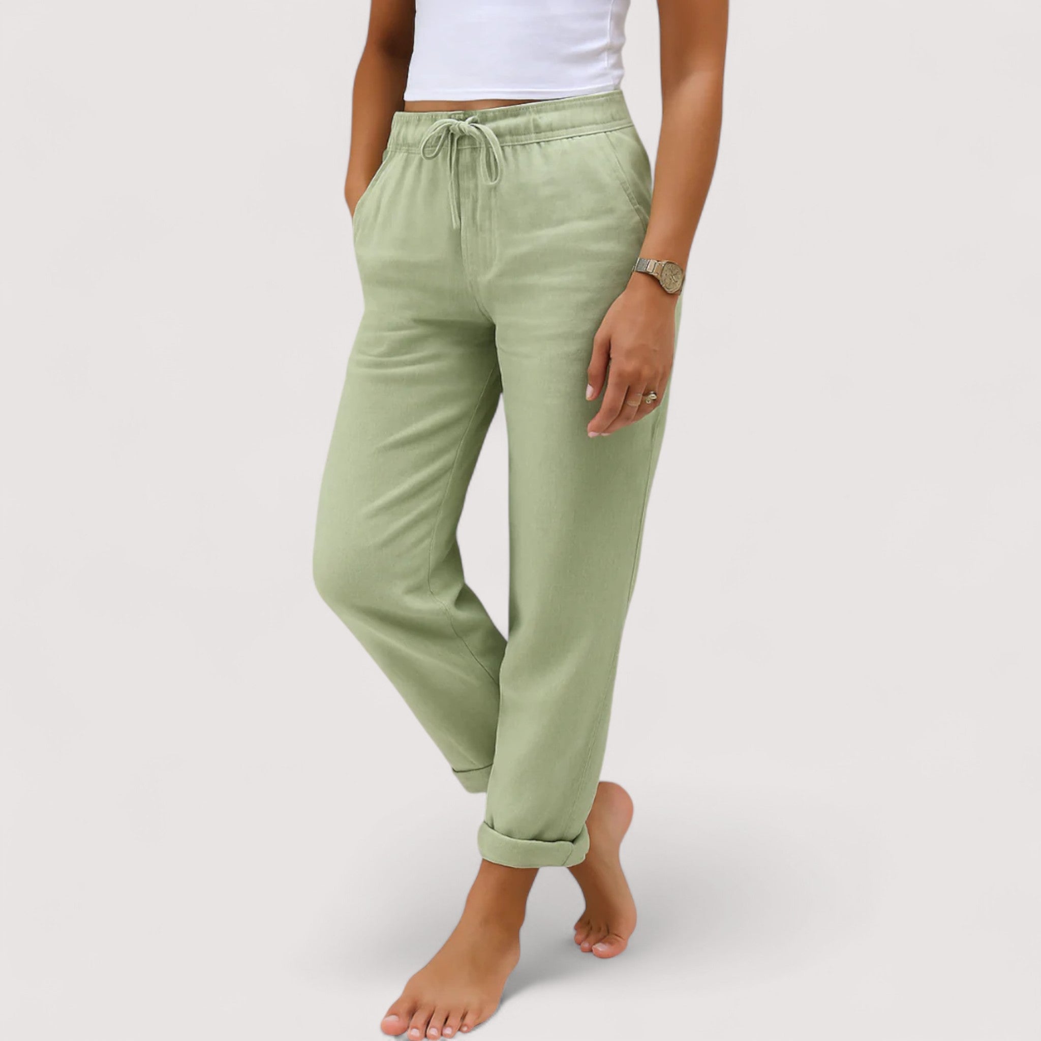 Monica™ | Pantaloni in lino casual