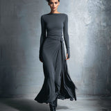 Noemi | Abito maxi con nodo laterale