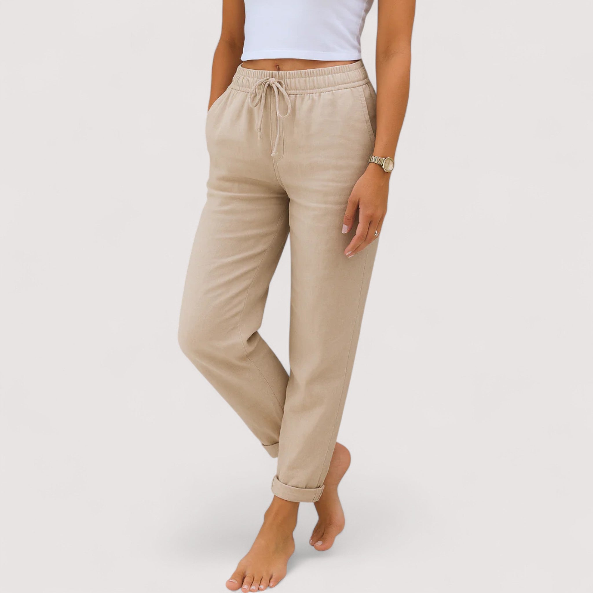 Monica™ | Pantaloni in lino casual