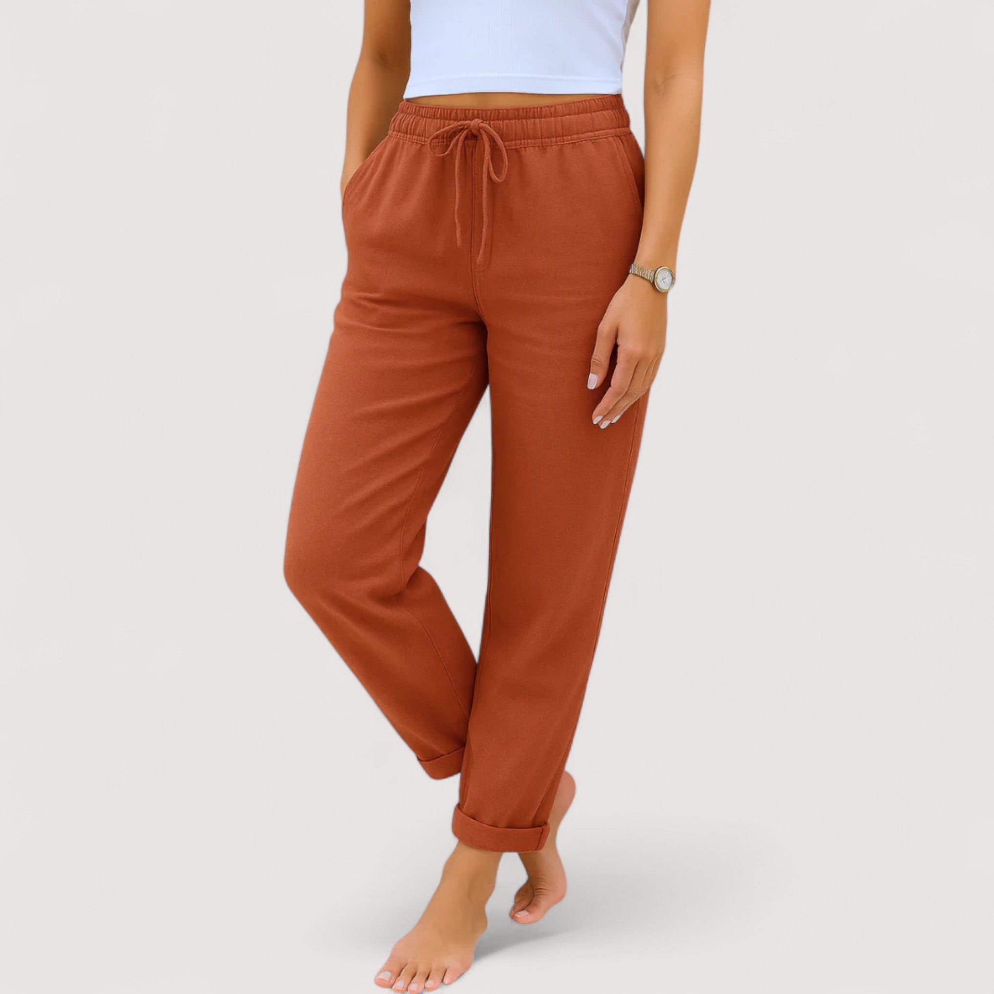 Monica™ | Pantaloni in lino casual