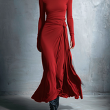 Noemi | Abito maxi con nodo laterale