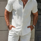 Set estivo casual a due pezzi con camicia e bermuda