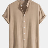 Elegante set estivo da due pezzi da uomo: camicia e pantaloni combinati
