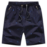 Shorts estivi da uomo - miscela di cotone traspirante - vestibilità rilassata - lunghezza al ginocchio - con cerniere