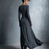 Noemi | Abito maxi con nodo laterale