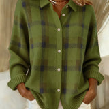 Felicia™ | Cardigan a Quadri Casual