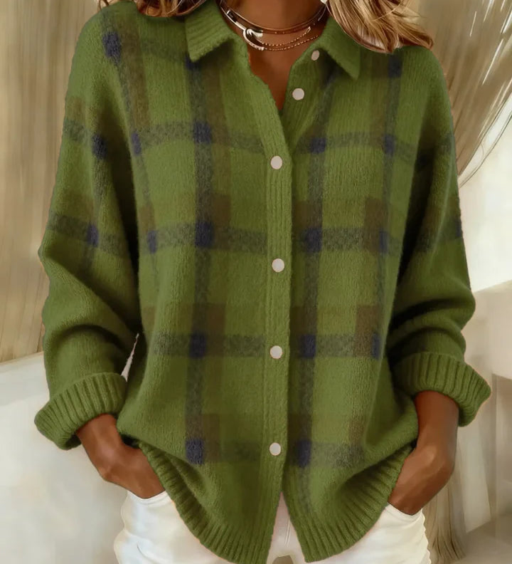 Felicia™ | Cardigan a Quadri Casual