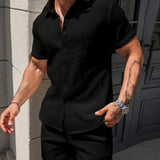 Set estivo casual a due pezzi con camicia e bermuda