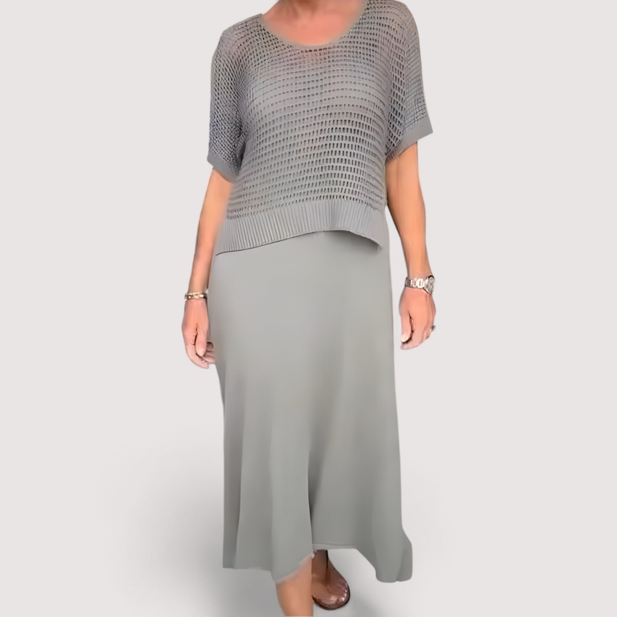 Claudia™ | Abito estivo con top in maglia