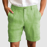 Pantaloni Corti Estivi in Cotone e Lino da Uomo