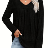 Ellia | Blusa in maglia leggera con scollo a V