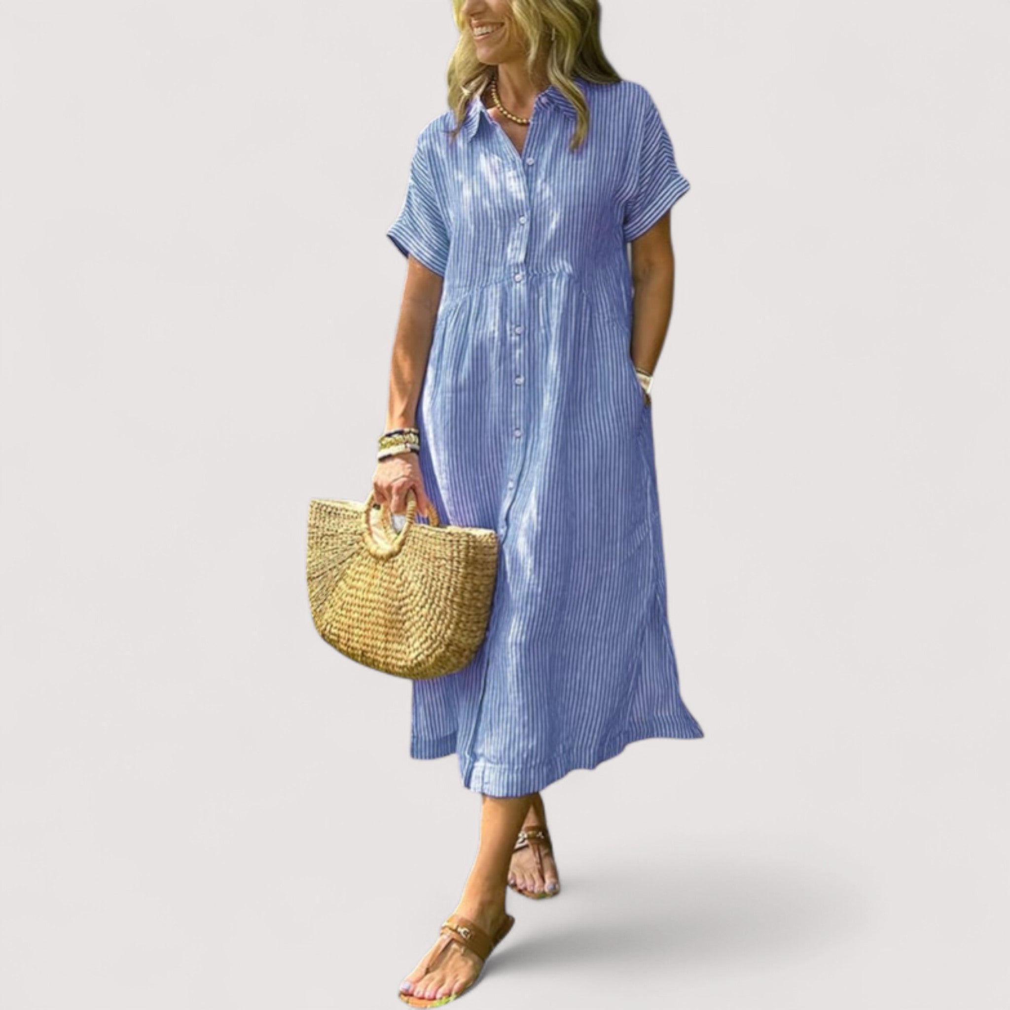 Rea™ | Abito camicia a righe