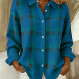 Felicia™ | Cardigan a Quadri Casual