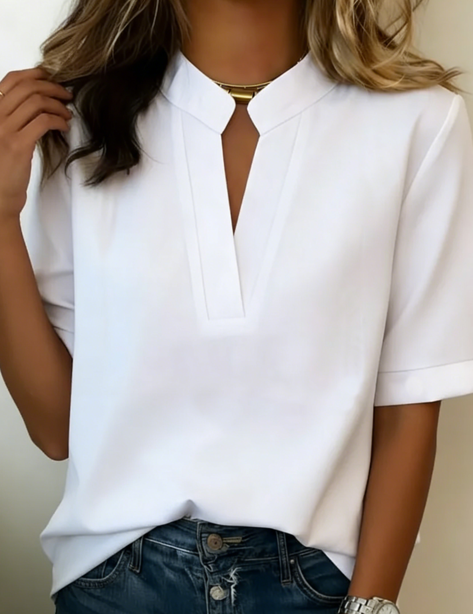 Lunvessa | Camicia a Maniche Corte Relaxed
