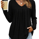 Ellia | Blusa in maglia leggera con scollo a V