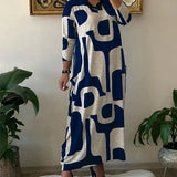 Splendida stampa autunnale del vestito maxi EMMA: eleva il tuo stile!