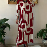 Splendida stampa autunnale del vestito maxi EMMA: eleva il tuo stile!