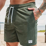 Short estivi da uomo - tessuto traspirante e leggero - cintura elastica con cordino