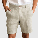 Pantaloni Corti Estivi in Cotone e Lino da Uomo