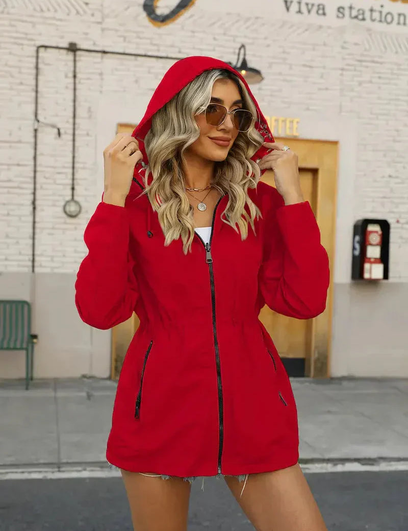 Ella | Giacca hoodie autunnale con stampa floreale alla moda