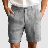 Pantaloni Corti Estivi in Cotone e Lino da Uomo