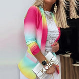 Thanea | Blazer tie-dye a maniche lunghe autunnale da donna