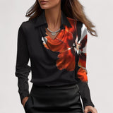 Charlotte™ | Blusa in satin con scollo a V