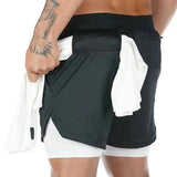 Uomini - Pantaloncini Fitness Estivi a Doppio Strato