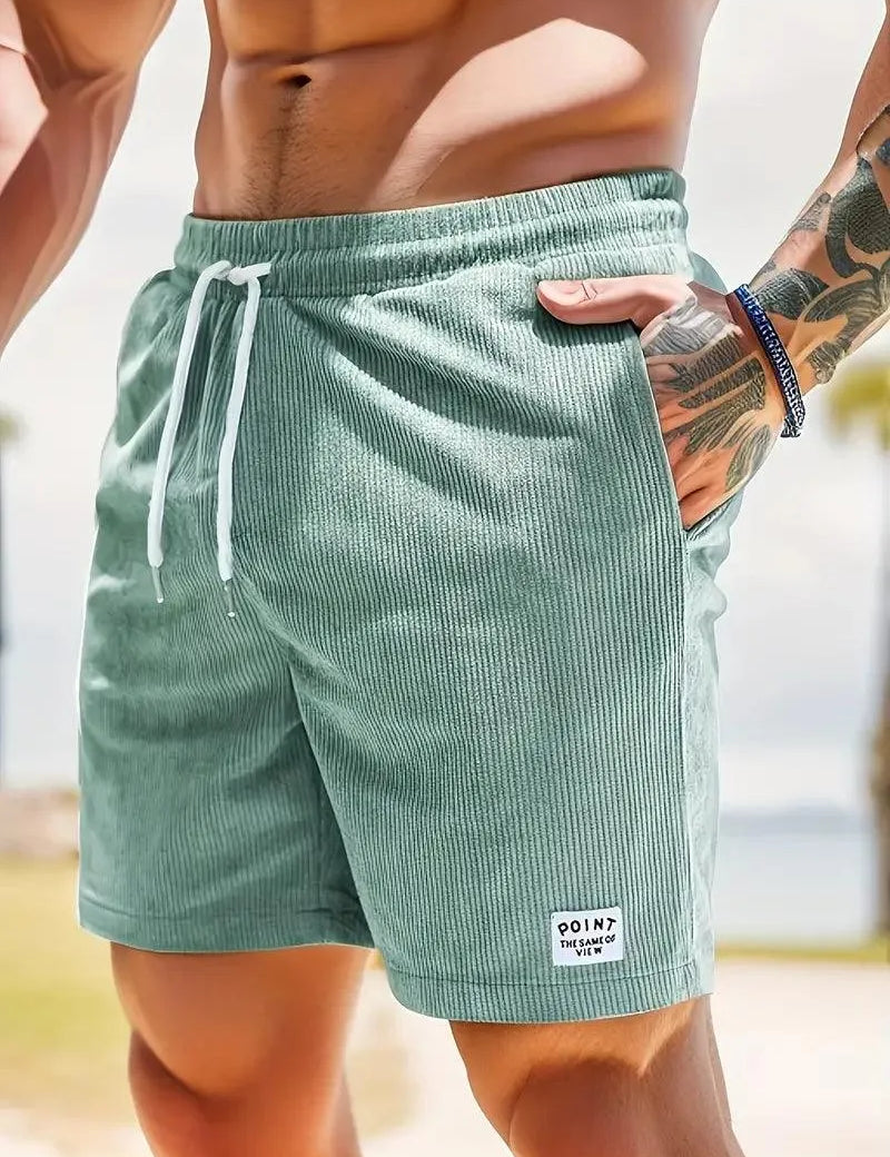 Short estivi da uomo - tessuto traspirante e leggero - cintura elastica con cordino