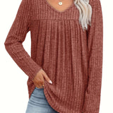 Ellia | Blusa in maglia leggera con scollo a V