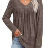 Ellia | Blusa in maglia leggera con scollo a V