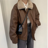 Zaniyah | Giacca in pelle pesante da donna alla moda per l'inverno