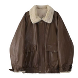 Zaniyah | Giacca in pelle pesante da donna alla moda per l'inverno
