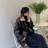 Zaniyah | Giacca in pelle pesante da donna alla moda per l'inverno