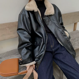 Zaniyah | Giacca in pelle pesante da donna alla moda per l'inverno