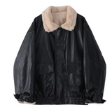 Zaniyah | Giacca in pelle pesante da donna alla moda per l'inverno