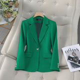 Blazer Donna Elegante Aderente Maniche Lunghe Spandex