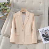 Blazer Donna Elegante Aderente Maniche Lunghe Spandex