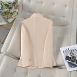 Blazer Donna Elegante Aderente Maniche Lunghe Spandex