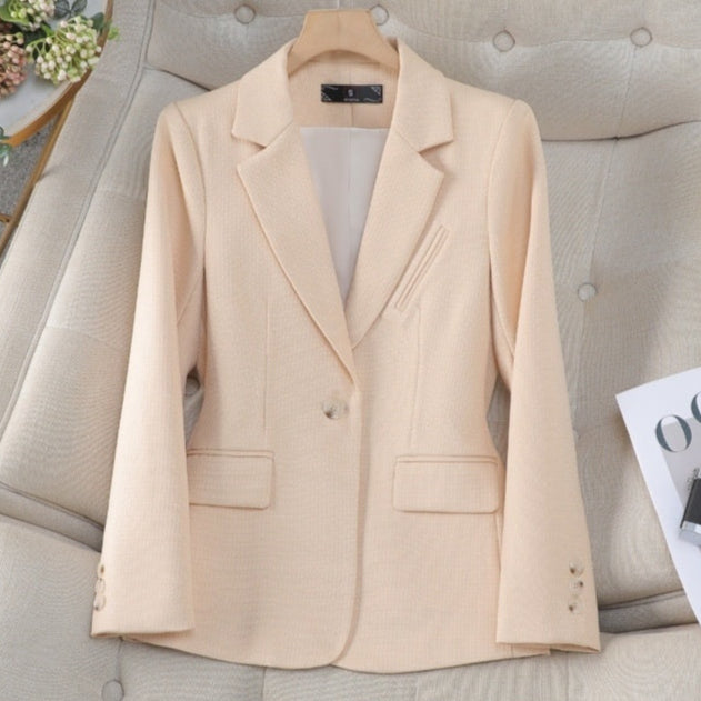 Blazer Donna Elegante Aderente Maniche Lunghe Spandex