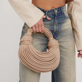 Borsa elegante da donna con design a nodo, lavorazione artigianale di alta qualità