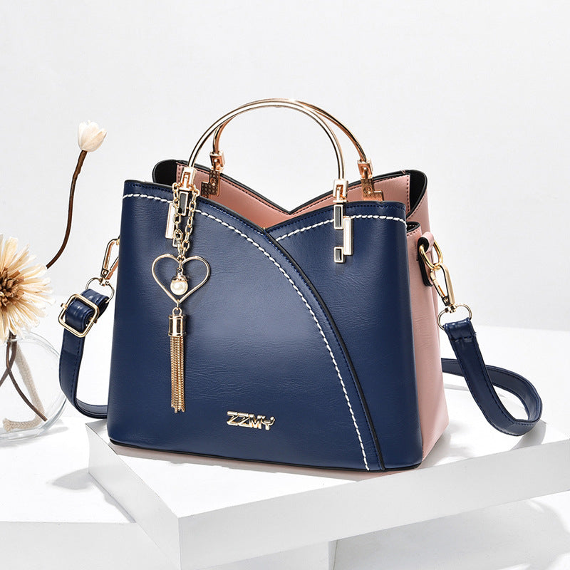 Borsa elegante da donna in pelle PU, design spazioso