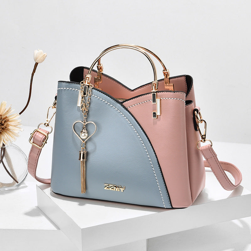 Borsa elegante da donna in pelle PU, design spazioso