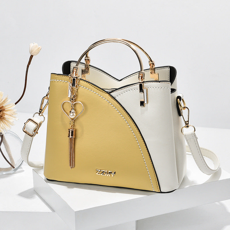 Borsa elegante da donna in pelle PU, design spazioso
