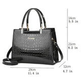 Borsa elegante da donna in vera pelle con finitura lucida