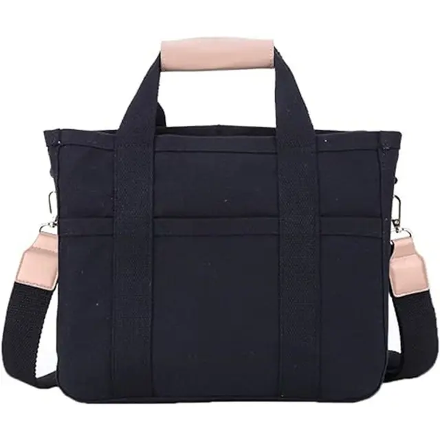 Borsa tote multifunzionale da donna in tela con scomparti multipli